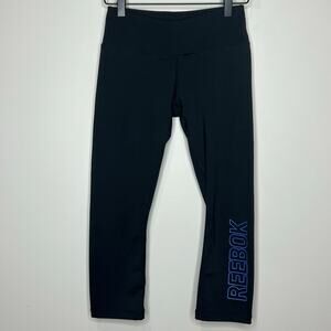Reebok Black Cropped Leggings Size XS Capri